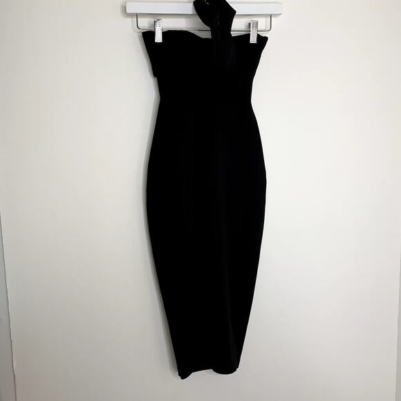 Nookie Frankie Bodycon Midi Dress Black Womens XS - Picture 4 of 14